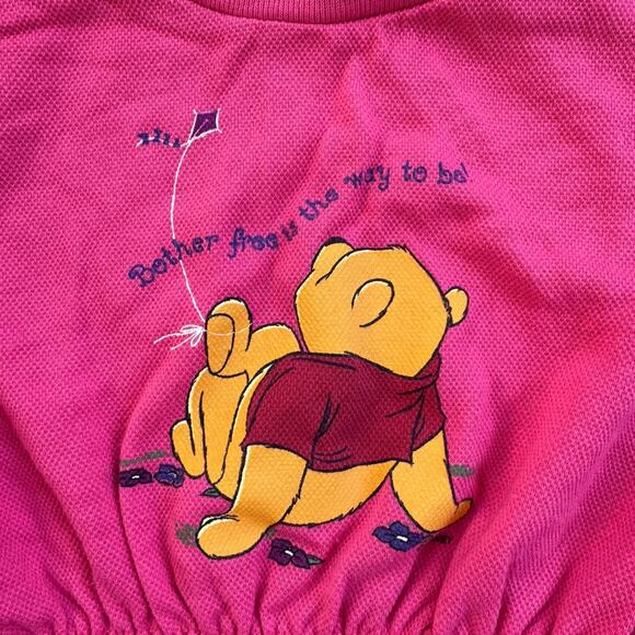 Vtg 1990s Winnie the Pooh Pink Peplum Top - Picture 2 of 8
